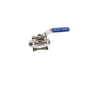 Kulový kohout nerez/IG páka 3 dílný PN63 Bar